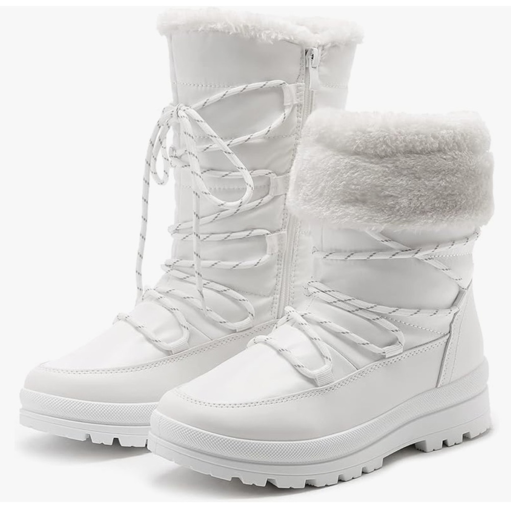 White snow boots